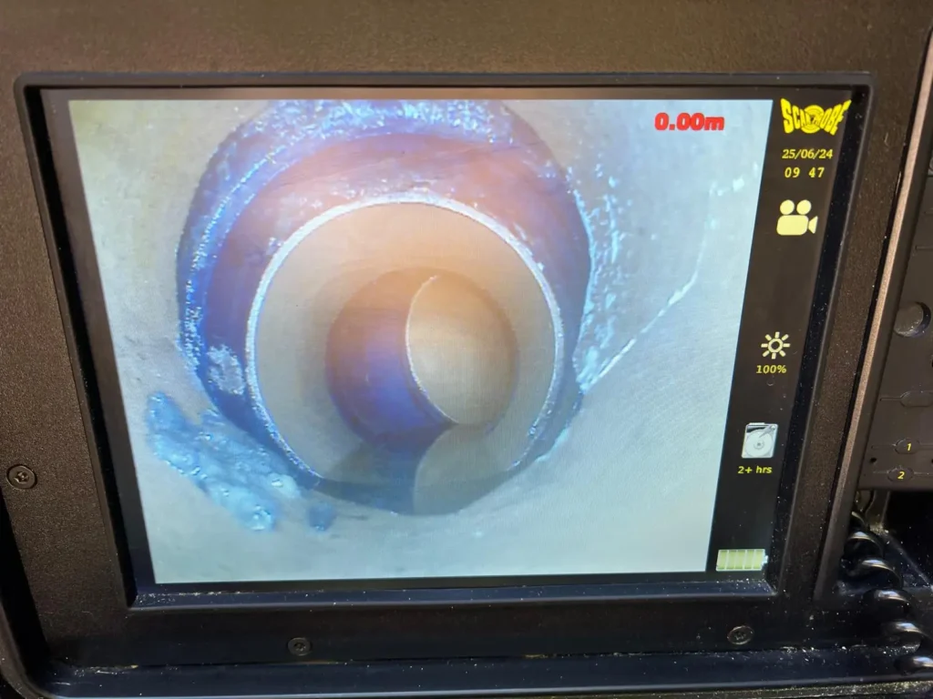 CCTV showing Inside a drain